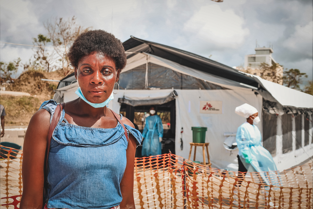 Zura Caetano from Quelimane accompanied her nephew to a cholera treatment centre. 