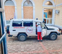 Medical evacuation of patients from Kherson, October 2023 