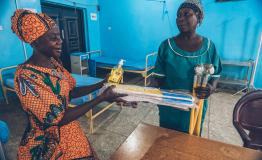 Mulikat Okanlawon, a 38-year-old noma survivor, is working as a hygiene officer at the Noma Hospital in Sokoto.