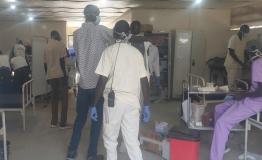 MSF teams treat wounded in MSF Lankien health facility following airstrikes on 29 December.