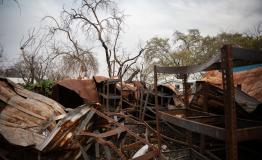What  remains  of the pharmacy at Old Fangak