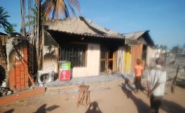 Burned out and pillaged shops on the Macomia main street after the attack by an armed group on 28 May 2020. Thousands fled the northern town, hiding in the bush for nearly two days. The Health Center where MSF worked was burned.