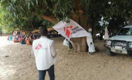 Mobile clinic in Kreneik, the latest MSF intervention before the violence re-started 