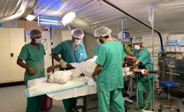 Operating theatre at MSF’s trauma centre in Mocha, in the Red Sea Coast region of Yemen. 