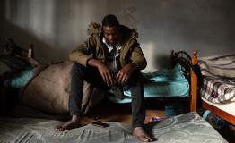 Hassan, a 17-year-old refugee from Darfur, Sudan arrived in Libya one year ago. 