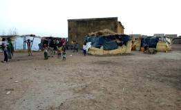 Displaced families live in makeshift shelters in Fada, Displaced families live in makeshift shelters in Fada,