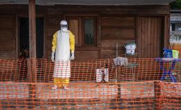 A nurse from the Lotumbe General Reference Hospital in PPE A nurse from the Lotumbe General Reference Hospital in PPE
