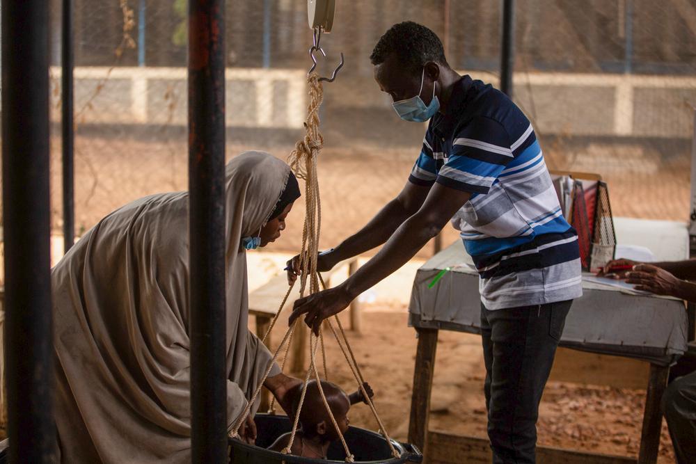 Screening of a kid in Dagahaley Refugee camp, Dadaab
