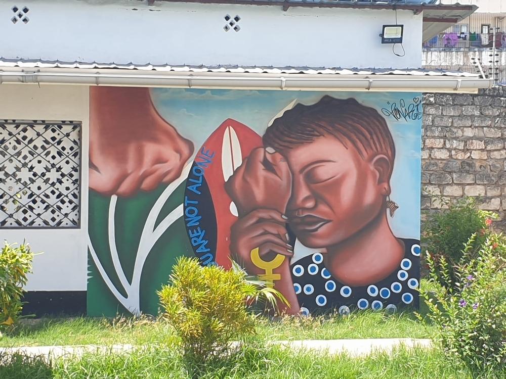 Art used to convey messages and promote the importance of mental health.