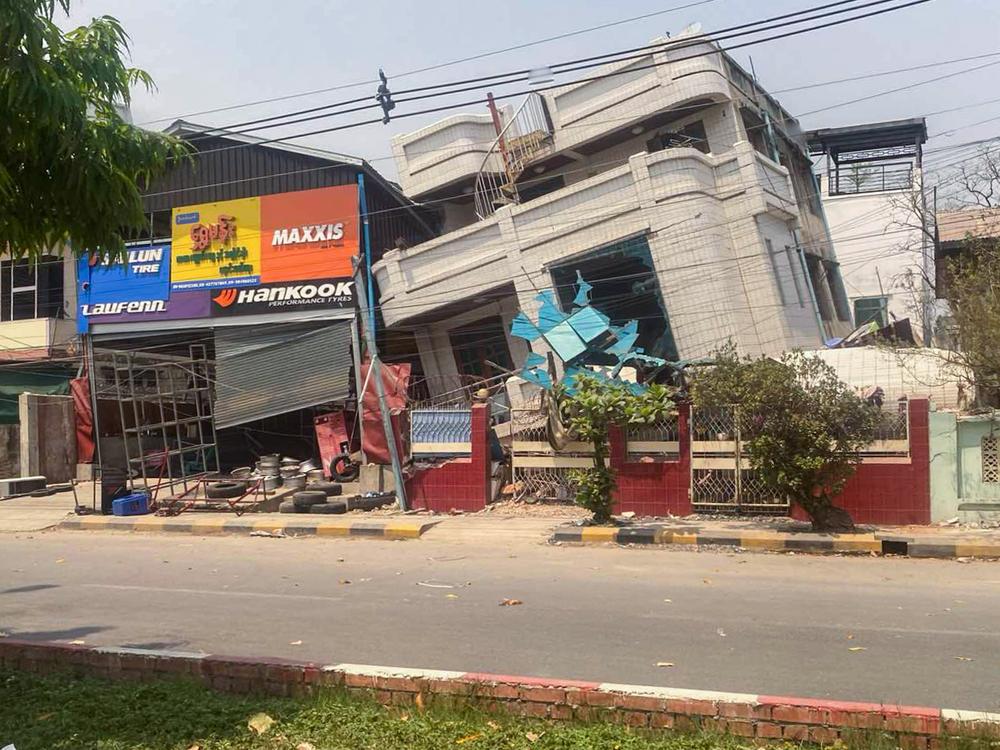 View of the destruction caused by the earthquake in Mandalay, Myanmar, March 31, 2025