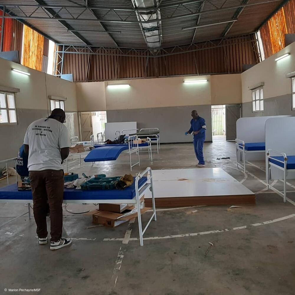 COVID-19 center set up in Blantyre, Malawi.