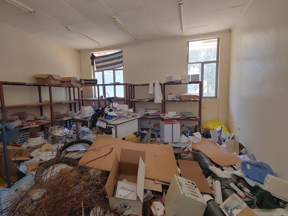 Sebeya health centre, in east Tigray, after being looted.