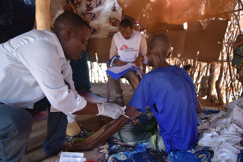 Muse Bare Shangalow, 55, lives with cancer of the Oesophagus since September 2018, and is part of MSF’s Palliative Care program [© MSF/Paul Odongo ] 