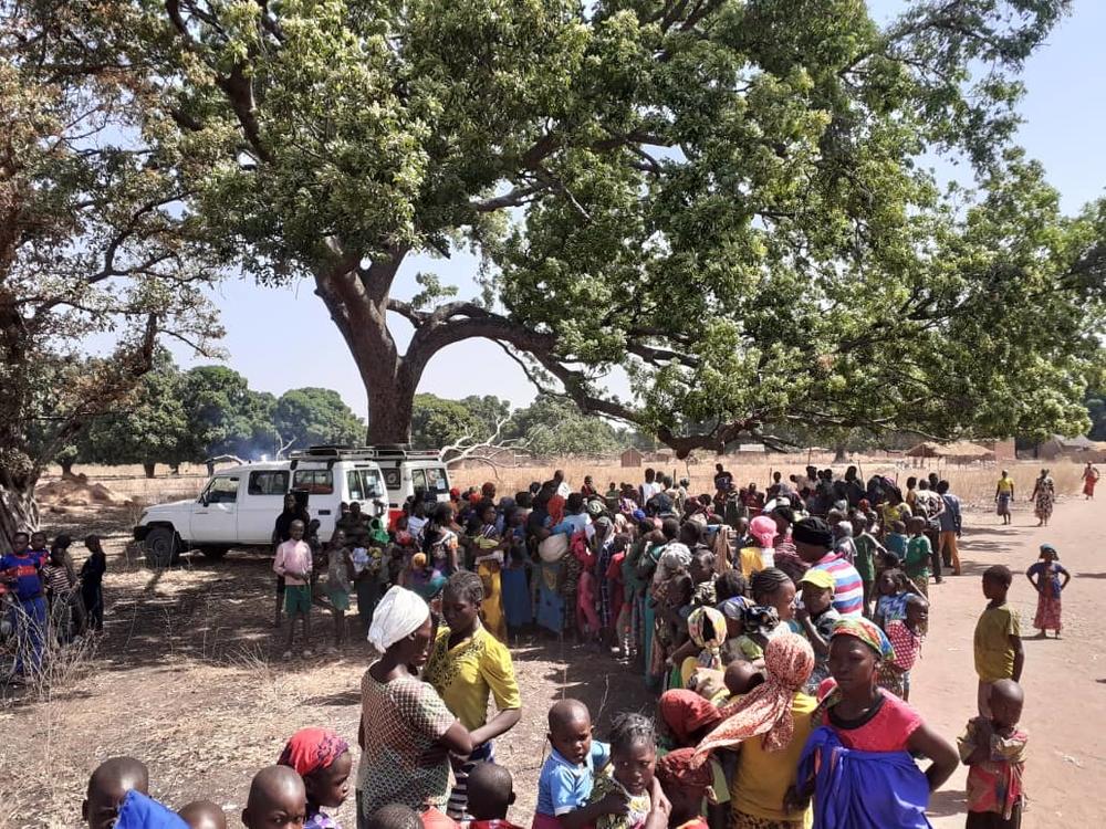 emergency response team carries out vaccinations for children in Beboto, in February 2020,