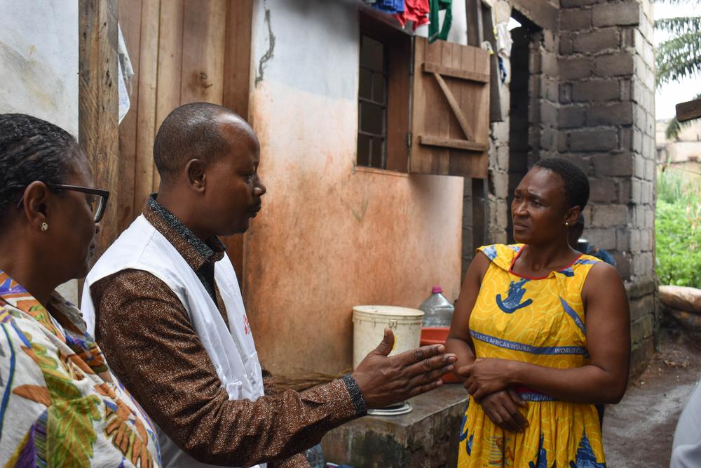 Activity to monitor progress of the Cholera Prevention Project among “Lumière Households” in Djoungolo Health District, led by the Head of Mission.