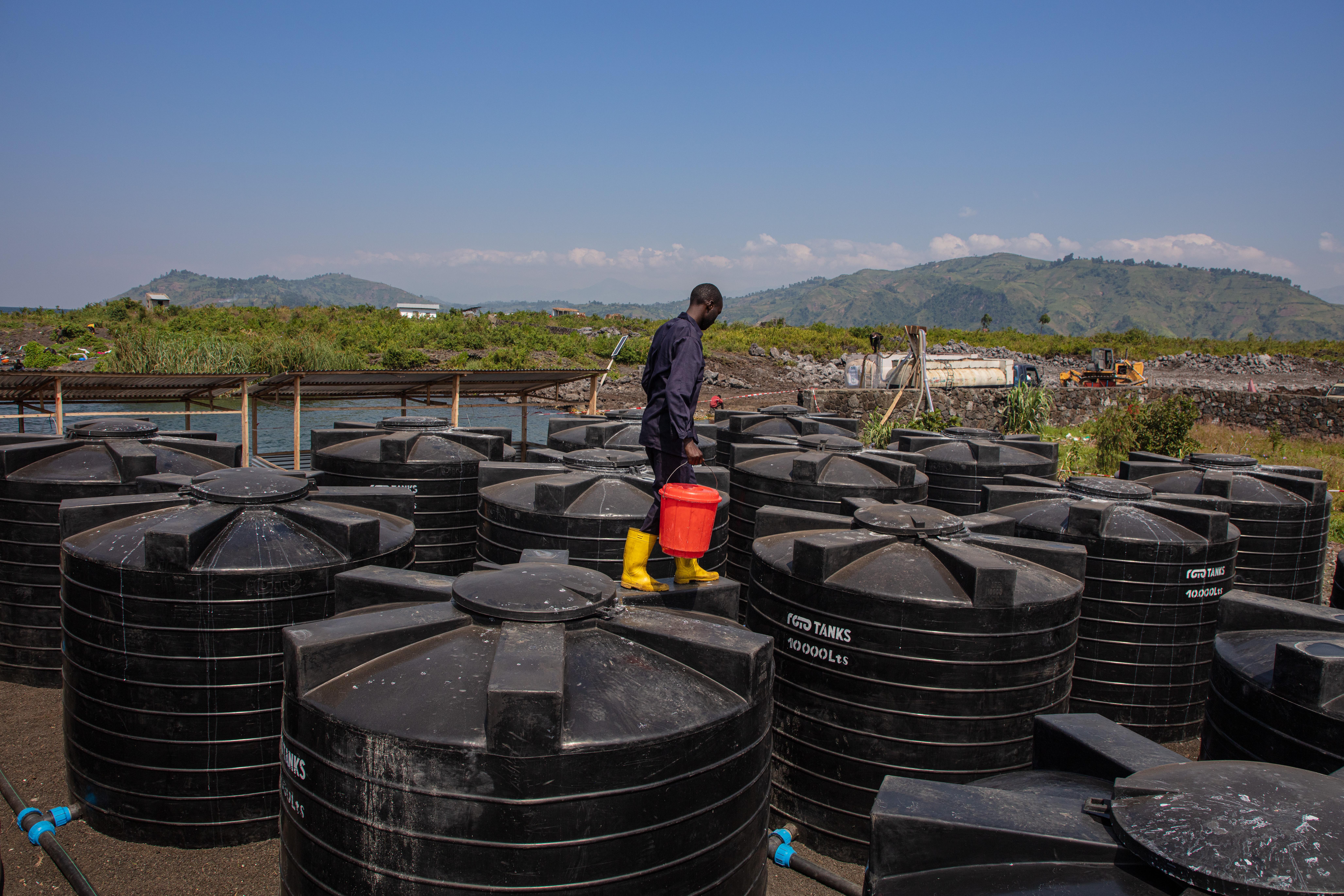 Water treatment plant, Bulengo displaced camp