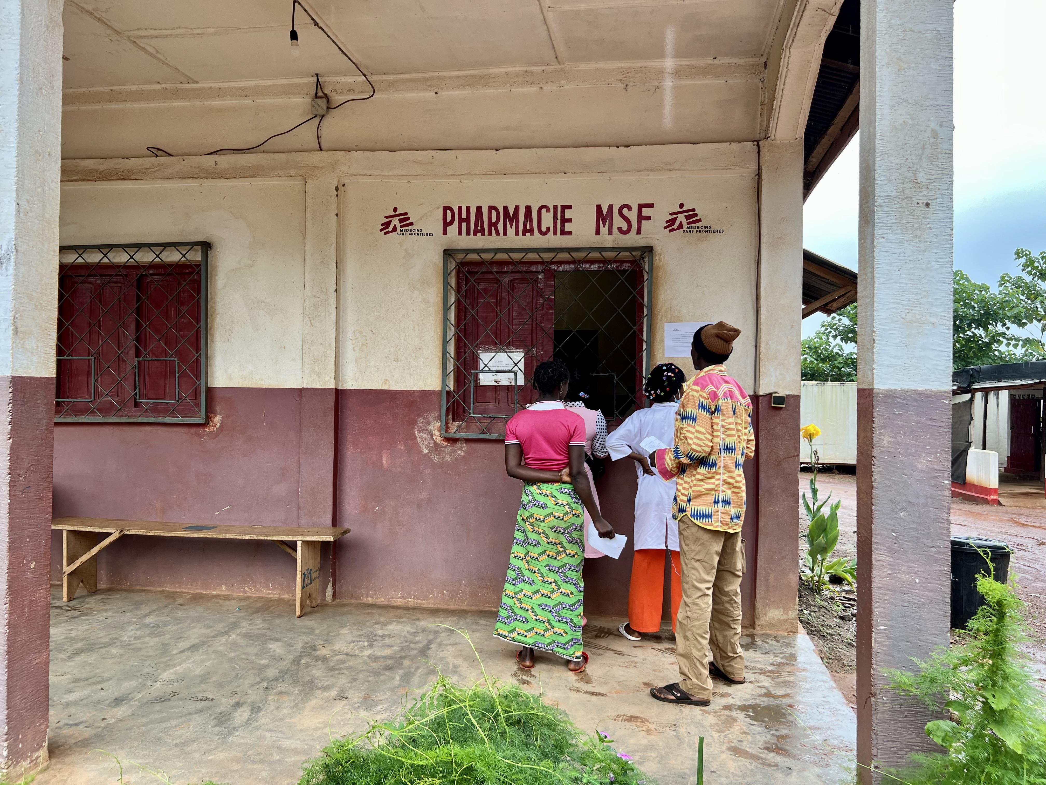 Patients waiting for their treatment at MSF Pharmacy in Bambari hospital.