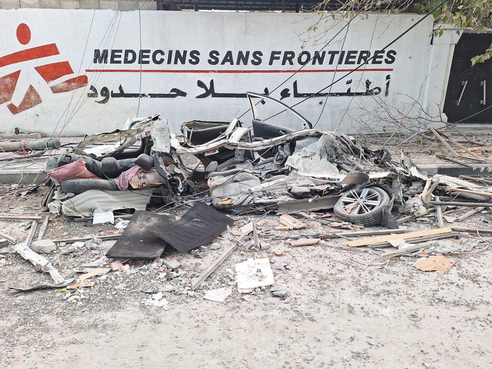 On 20 November, five MSF vehicles parked in front of our clinic in Gaza city were destroyed by the intervention of the Israeli forces.