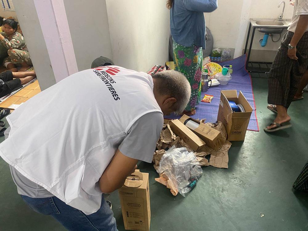 Installation of two “ORISA” (water filter system) in special OPT ward in Mandalay General Hospital.