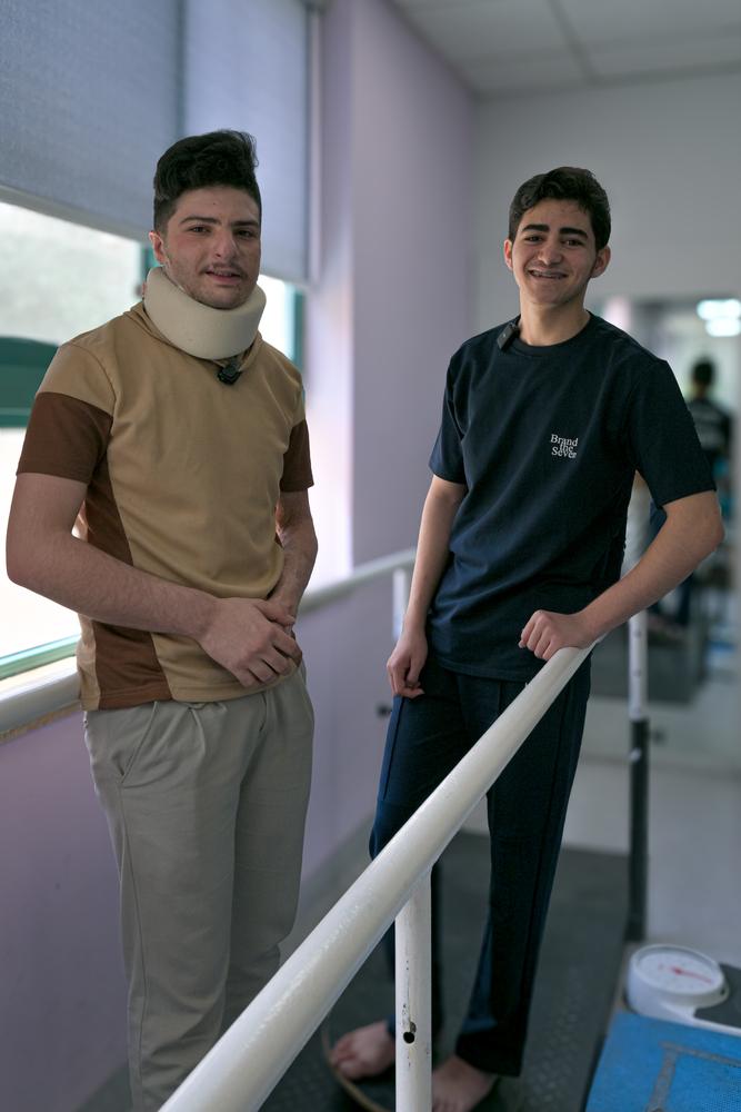 Iyad from Gaza and Hossam from Iraq have become close friends since meeting at the hospital months ago