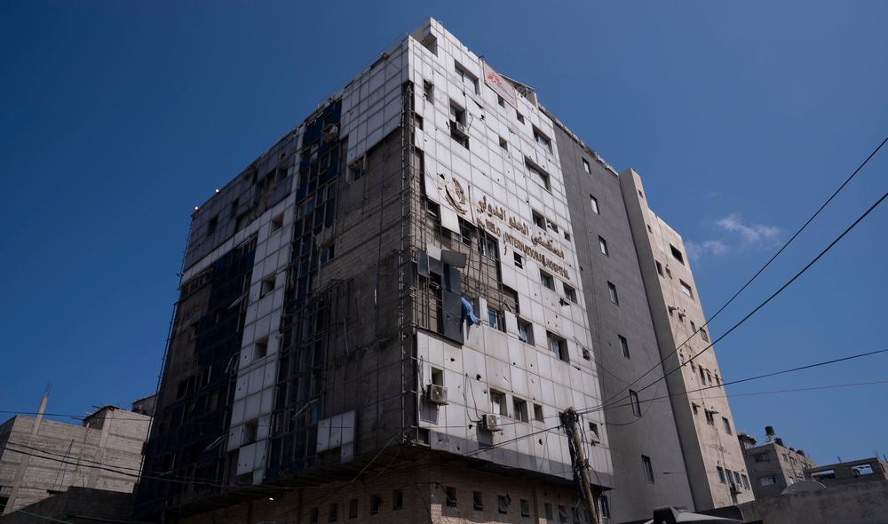 A view of Al-Helou Hospital in Gaza City, Occupied Palestinian Territory.