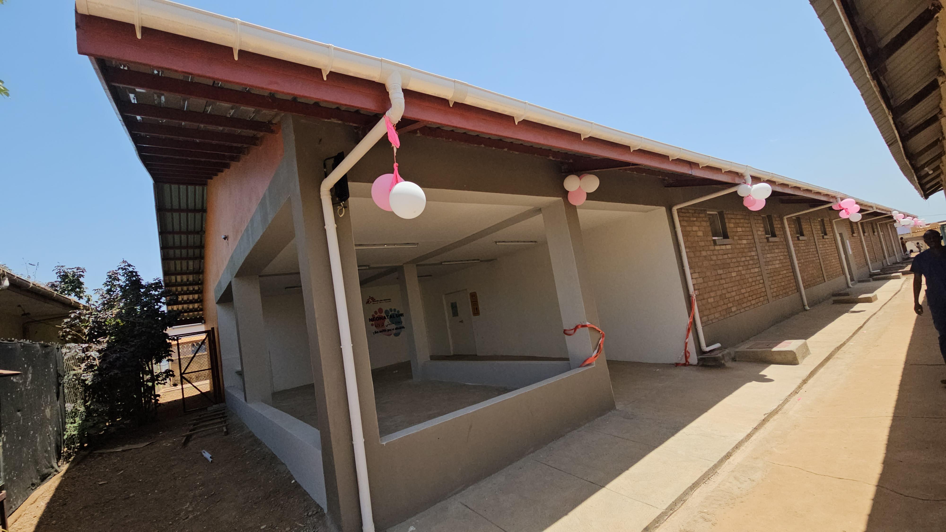 Exterior view of the newly inaugurated 40-bed neonatal ward at Aweil State Hospital