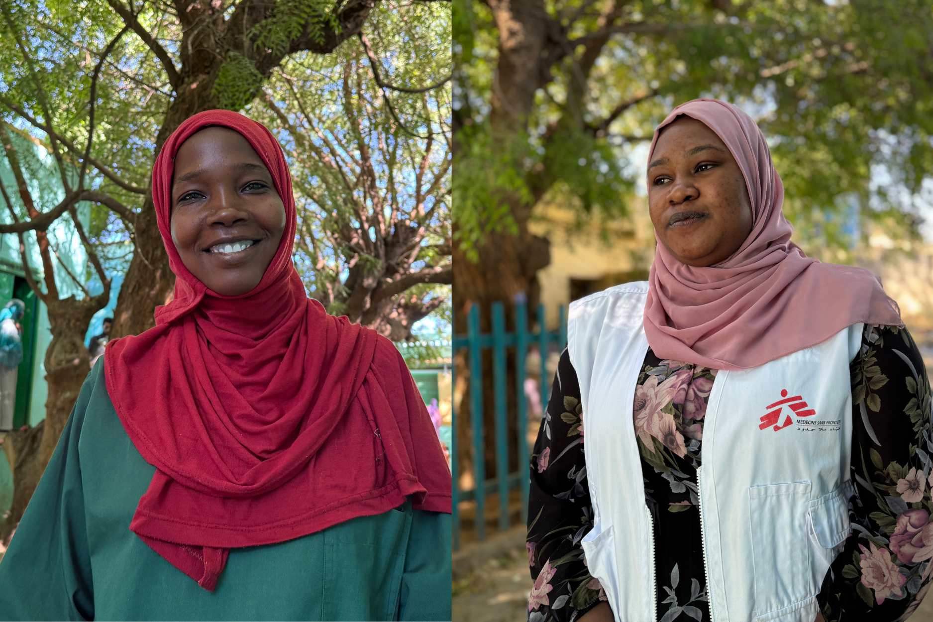 Sondos and Hagwa, maternity ward staff in West Darfur