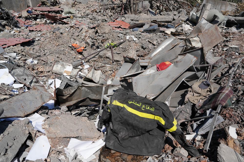 MSF visits the site of the civil defense team it is supporting in Nabatiyeh city. The centre was destroyed by Israeli airstrikes during the escalation of war in Lebanon.